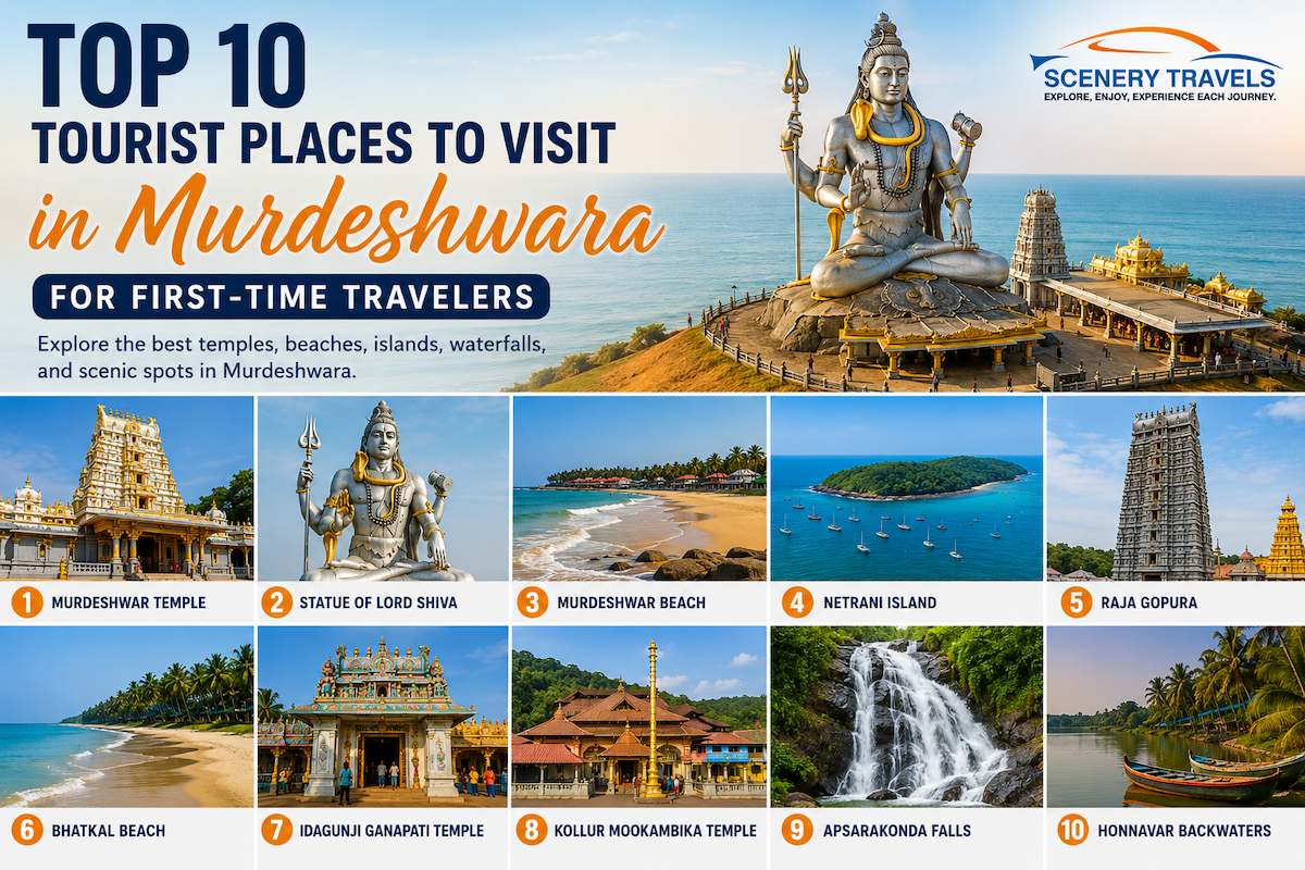 Top 10 Tourist Places to Visit in Murdeshwara for First-Time Travelers