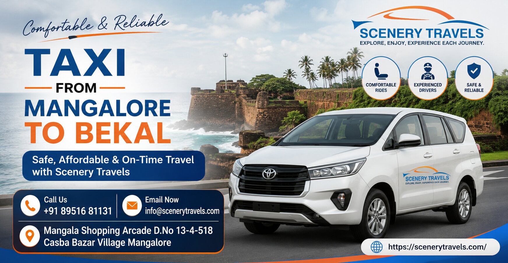 Top 10 Reasons to Choose a Taxi from Mangalore to Bekal for Comfortable Travel